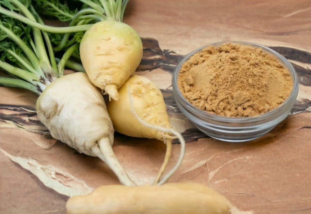 Maca root is also known for its fertility-boosting properties.