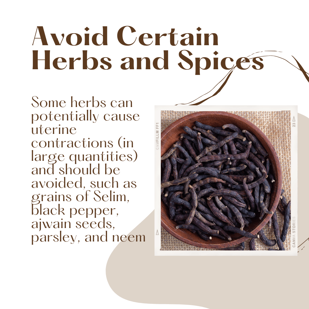 Avoid Certain Herbs and Spices to increase chances of pregnancy