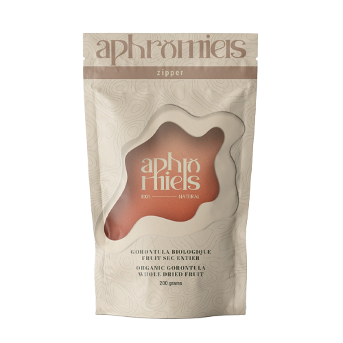 Whole dried goron tula fruit in a stand up pouch - natural fertility support