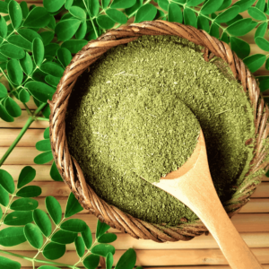 Moringa powder made from dried moringa leaves has many health benefits for women